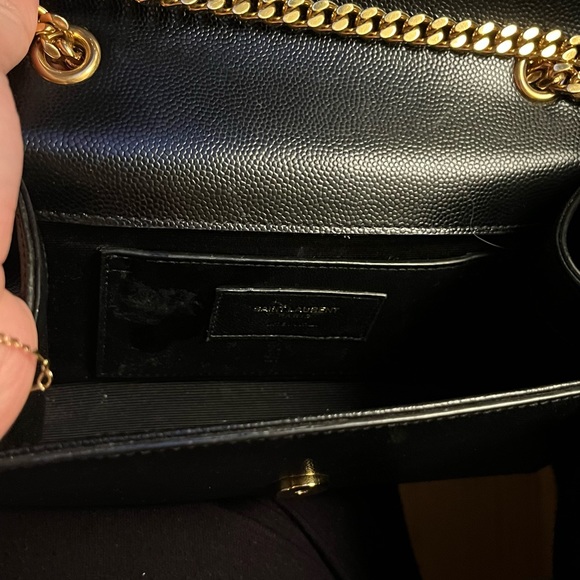 SAINT LAURENT YSL KATE SMALL CHAIN BAG IN GRAIN DE POUDRE EMBOSSED LEATHER - Picture 6 of 8